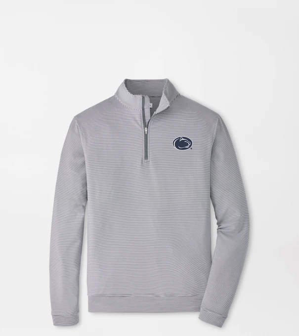 Penn State Perth Sugar Stripe Performance Quarter-Zip in Iron/White