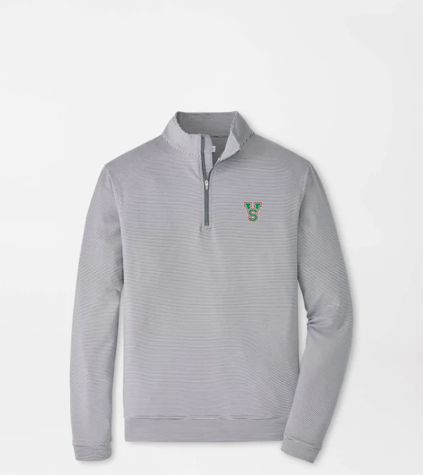 Mississippi Valley State Perth Sugar Stripe Performance Quarter-Zip in Iron/White