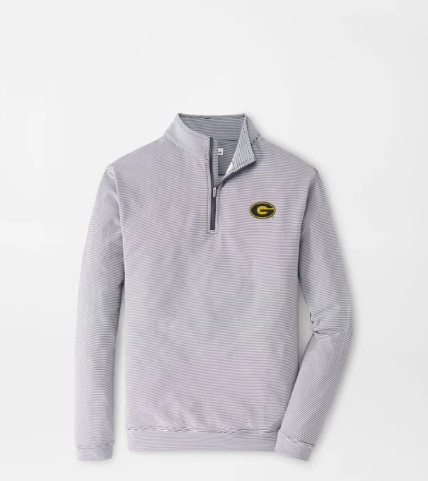 Grambling State Perth Sugar Stripe Performance Quarter-Zip in Iron/White