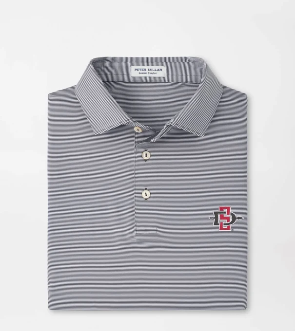 San Diego State Jubilee Performance Jersey Polo in Iron