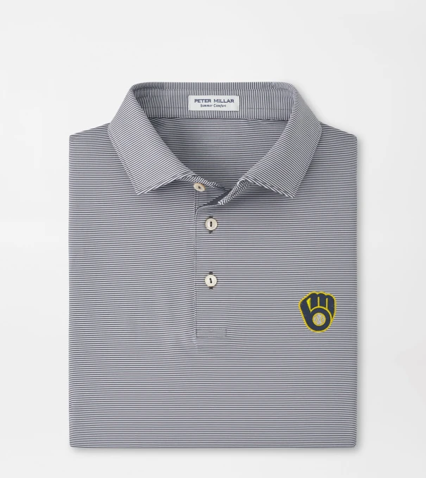 Milwaukee Brewers Jubilee Performance Jersey Polo in Iron