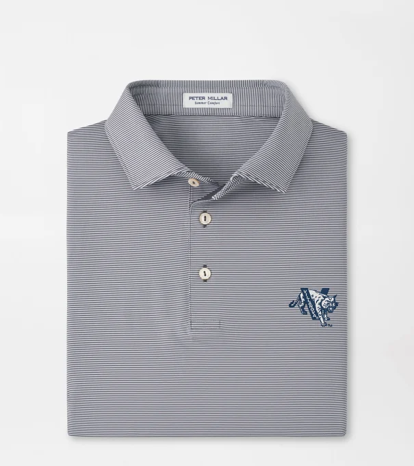 Villanova Vault Jubilee Stripe Performance Polo in Iron
