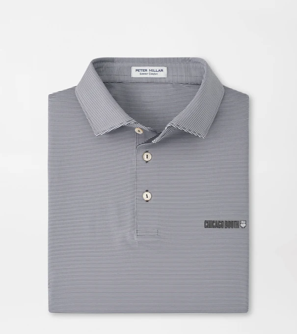 Chicago Booth Jubilee Stripe Performance Polo in Iron