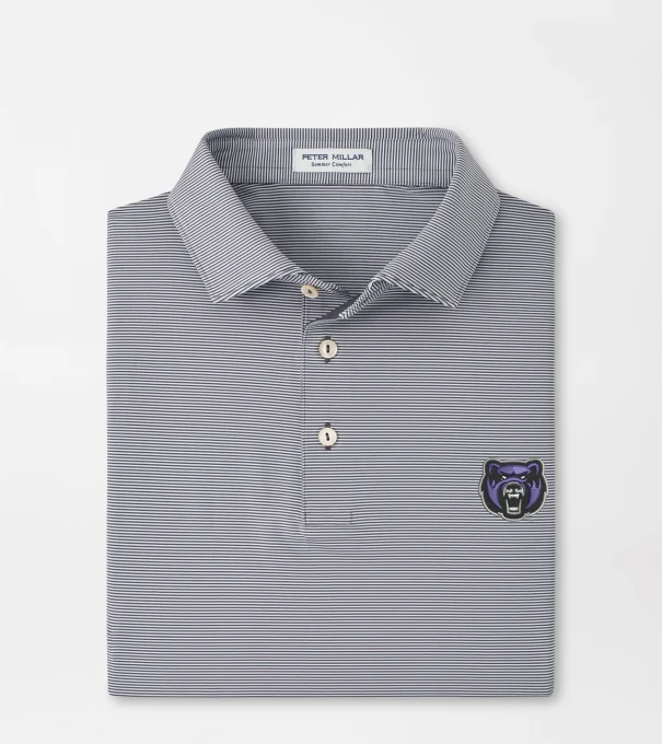 Central Arkansas Jubilee Stripe Performance Polo in Iron