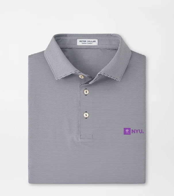 New York University Jubilee Performance Jersey Polo in Iron