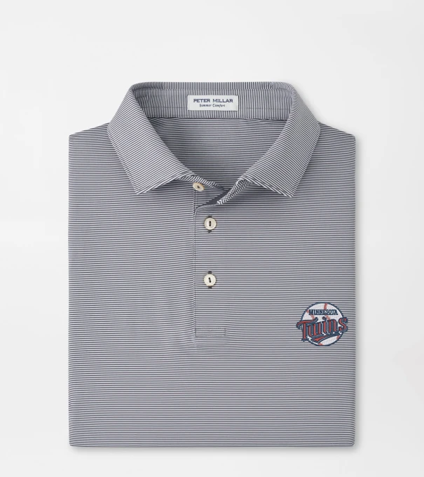 Cooperstown Minnesota Twins Jubilee Performance Jersey Polo in Iron