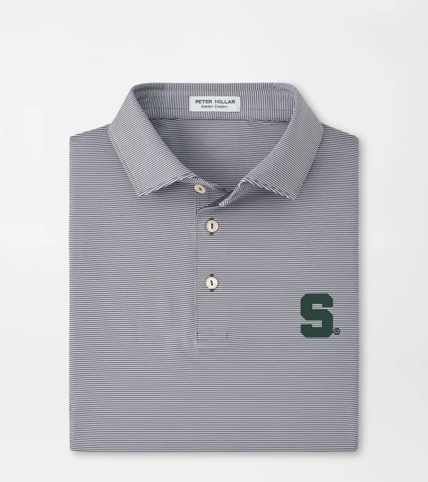 Michigan State Jubilee Performance Jersey Polo in Iron