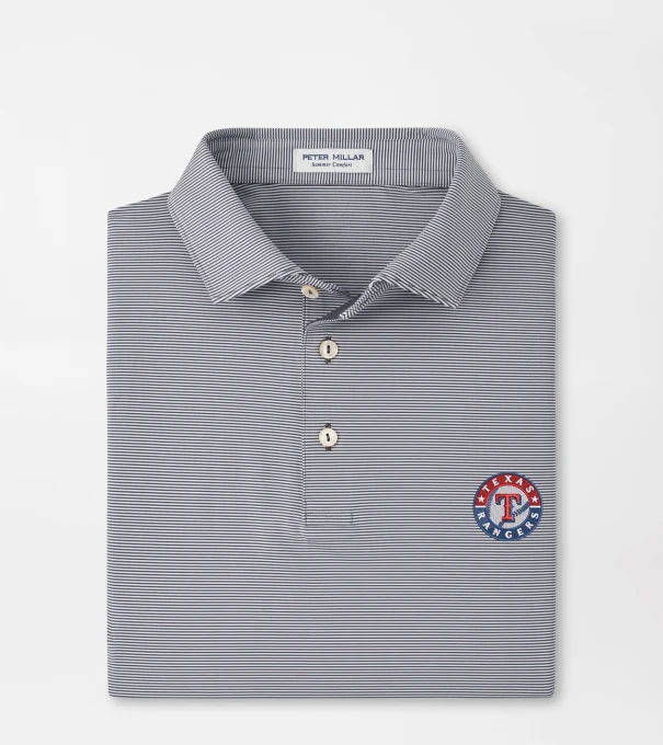 Cooperstown Texas Rangers Jubilee Performance Jersey Polo in Iron