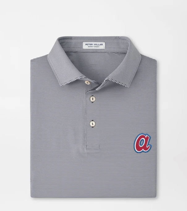 Cooperstown Atlanta Braves Jubilee Performance Jersey Polo in Iron