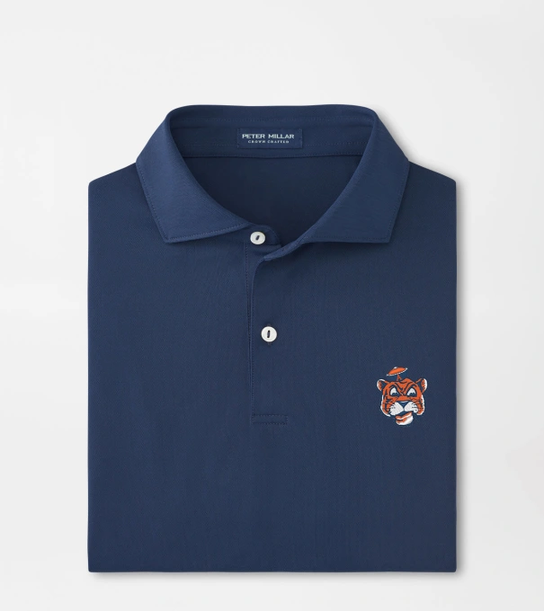 Auburn Vault Soul Performance Mesh Polo in Navy