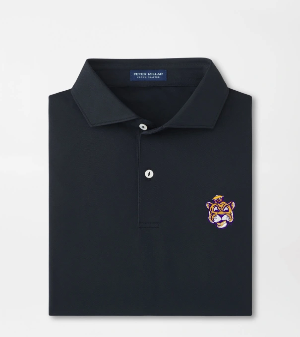 LSU Vault Soul Performance Mesh Polo in Black