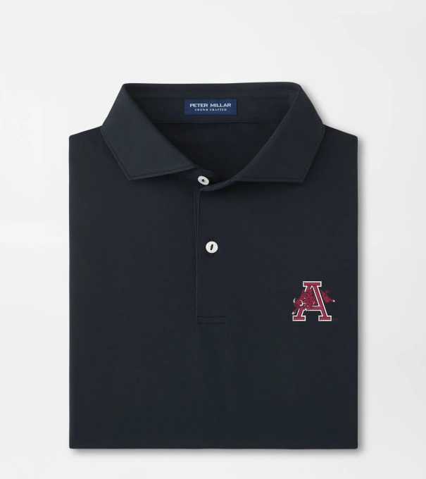 Arkansas Vault Soul Performance Mesh Polo in Black