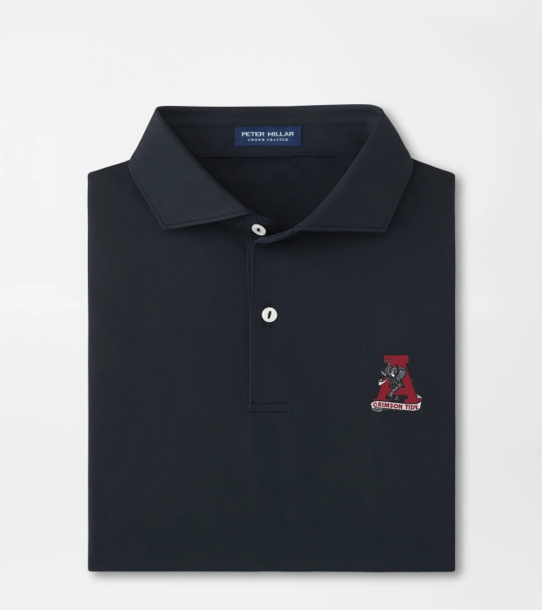 Alabama Vault Soul Performance Mesh Polo in Black
