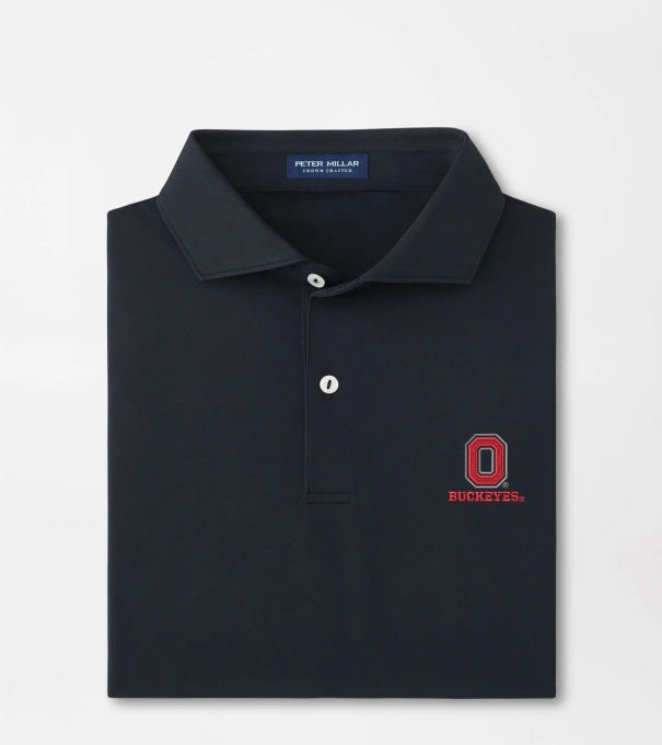 The Ohio State University Vault Soul Performance Mesh Polo in Black