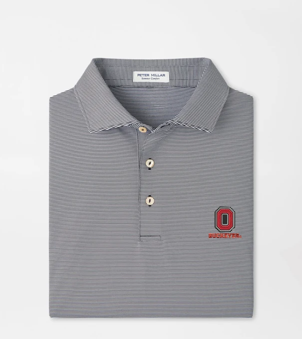 The Ohio State University Vault Jubilee Performance Jersey Polo in Black