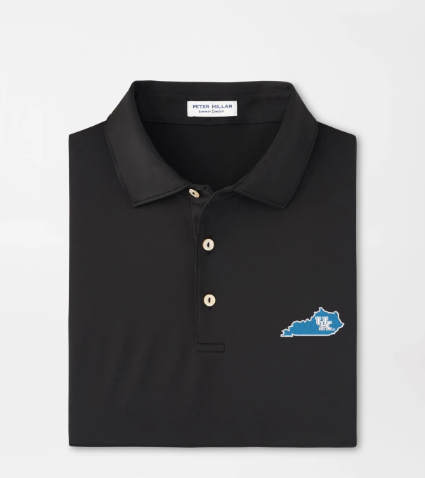 Kentucky Vault Solid Performance Jersey Polo in Black