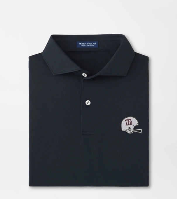 Texas A&M Vault Soul Performance Mesh Polo in Black