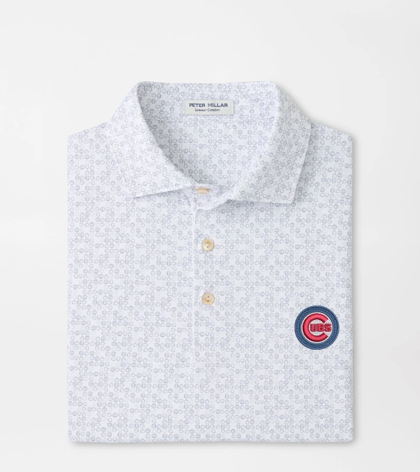 Chicago Cubs Bases Loaded Performance Jersey Polo in White