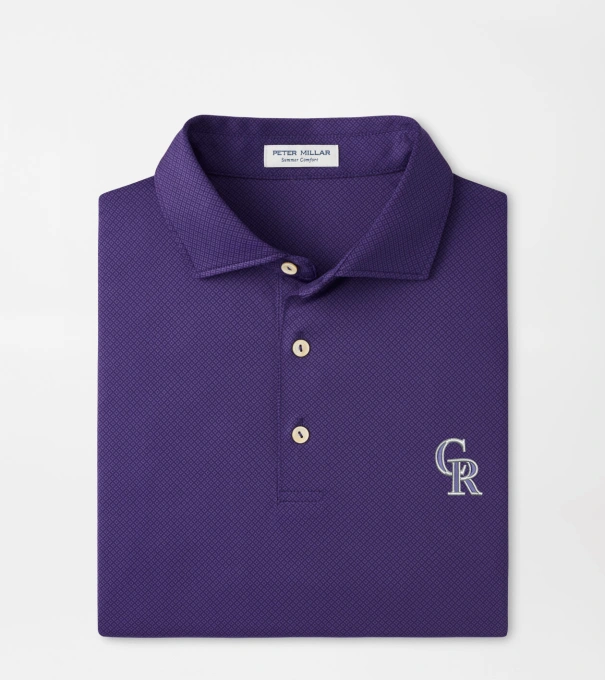Colorado Rockies Hugo Performance Jersey Polo in Purple2