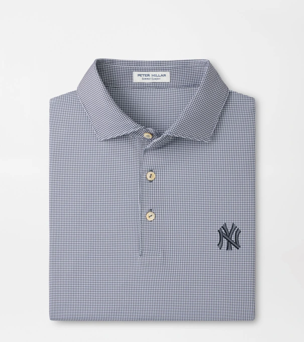 New York Yankees Border Performance Jersey Polo in Iron
