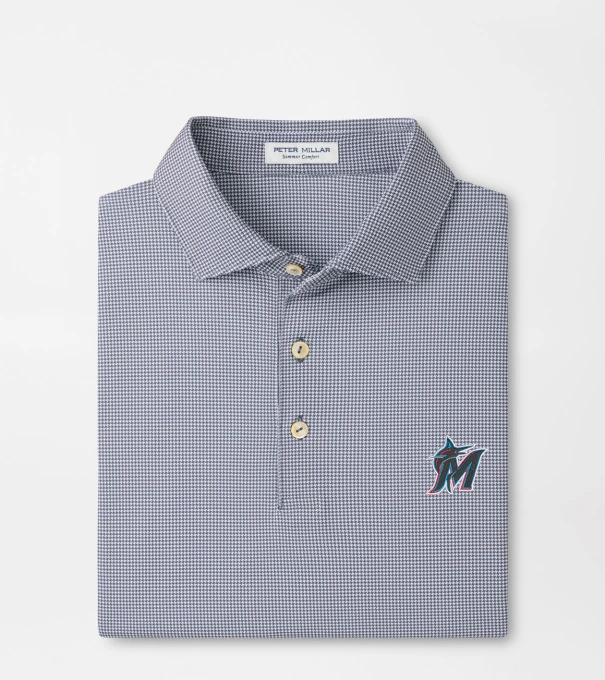 Miami Marlins Border Performance Jersey Polo in Iron