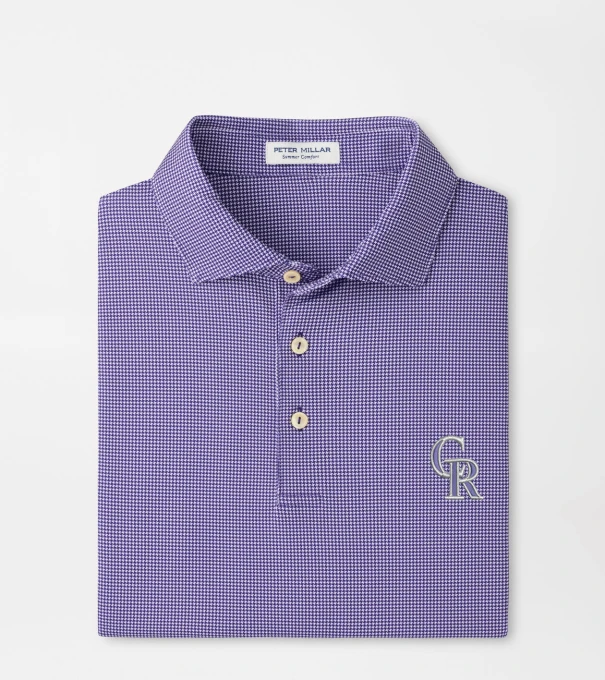 Colorado Rockies Border Performance Jersey Polo in Purple2