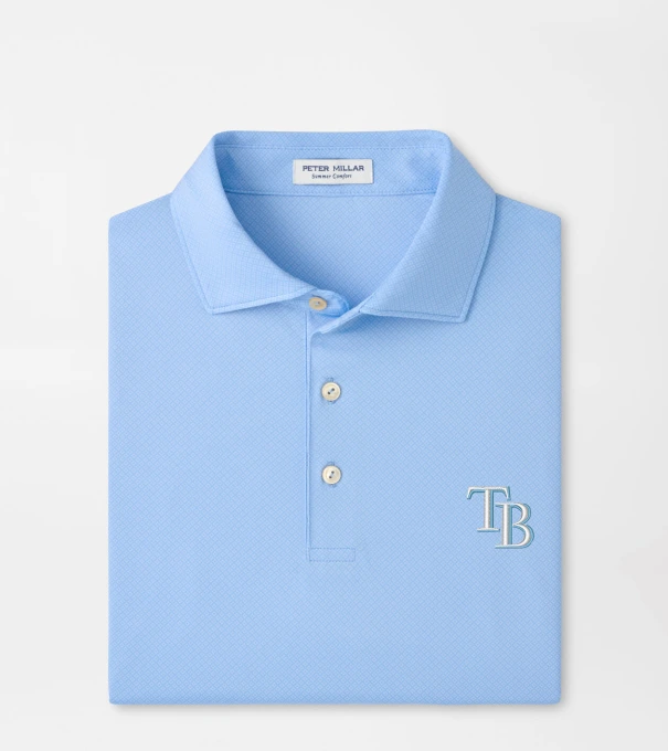 Tampa Bay Rays Hugo Performance Jersey Polo in Cottage Blue