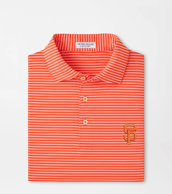 San Francisco Giants Tiebreaker Performance Jersey Stripe Polo in Orange6