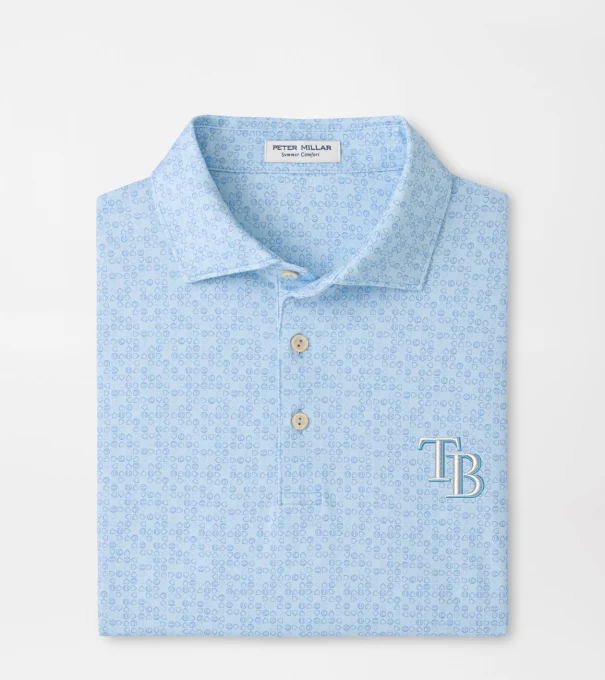 Tampa Bay Rays Bases Loaded Performance Jersey Polo in PALE BLUE