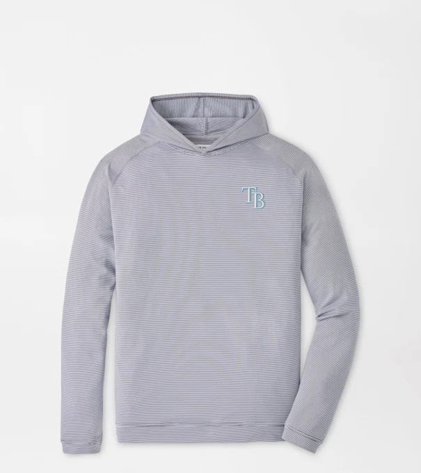 Tampa Bay Rays Pine Sugar Stripe Performance Hoodie in Iron