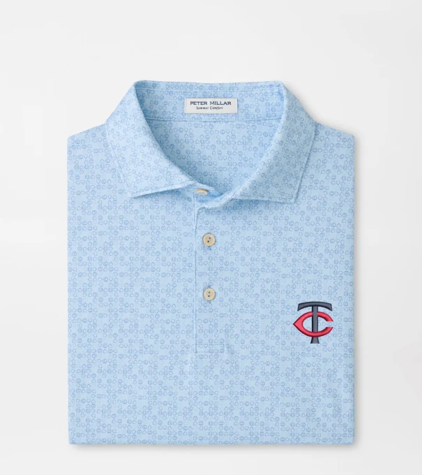 Minnesota Twins Bases Loaded Performance Jersey Polo in PALE BLUE