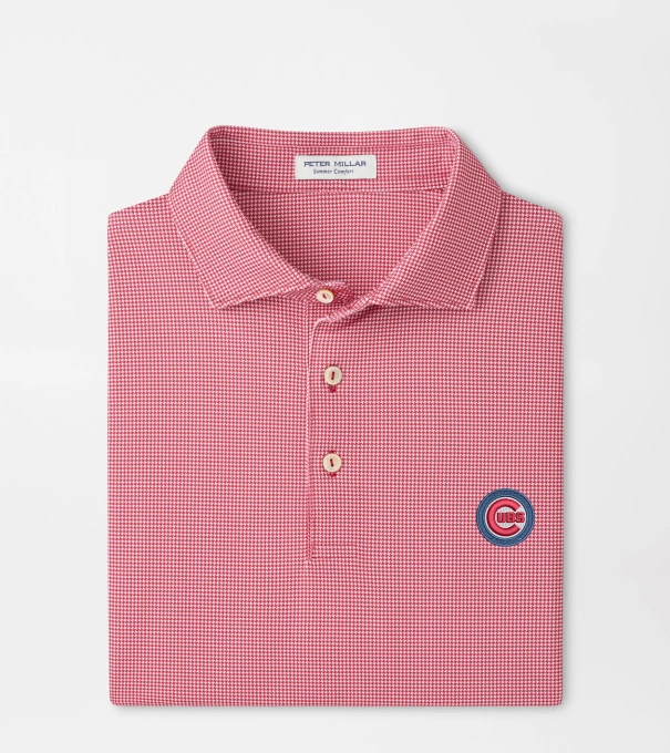 Chicago Cubs Border Performance Jersey Polo in Red3