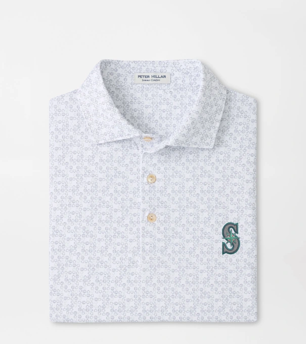 Seattle Mariners Bases Loaded Performance Jersey Polo in White