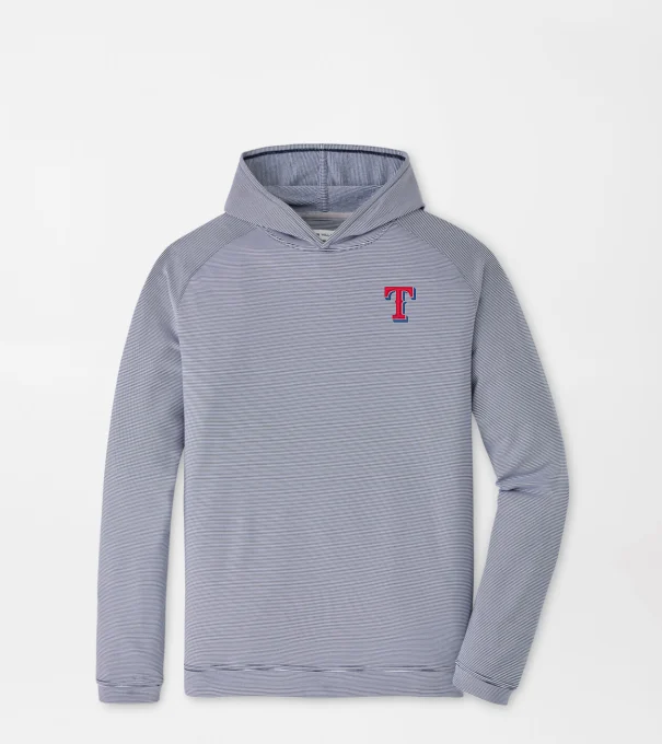 Texas Rangers Pine Sugar Stripe Performance Hoodie in Navy