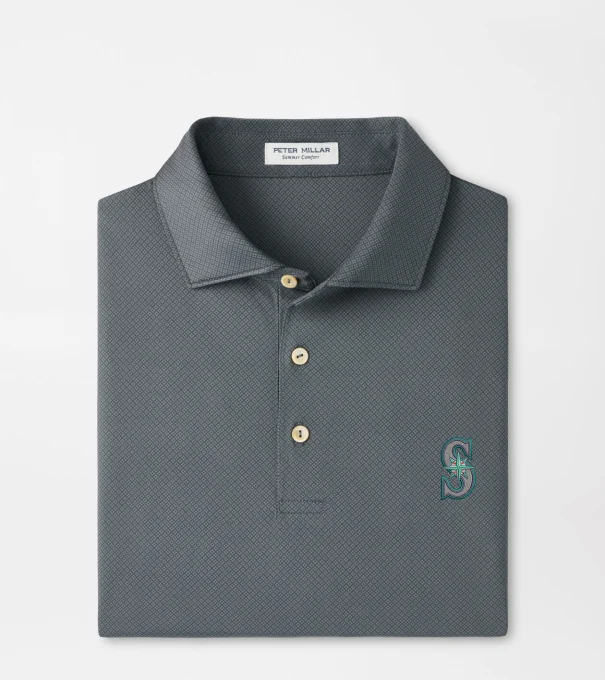 Seattle Mariners Hugo Performance Jersey Polo in Iron