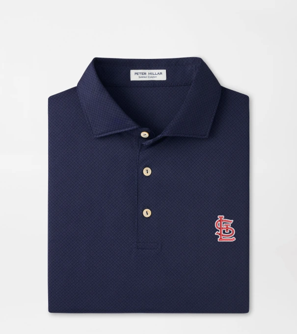 St. Louis Cardinals Hugo Performance Jersey Polo in Navy