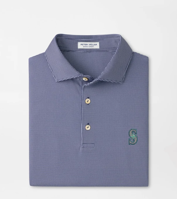 Seattle Mariners Border Performance Jersey Polo in Navy