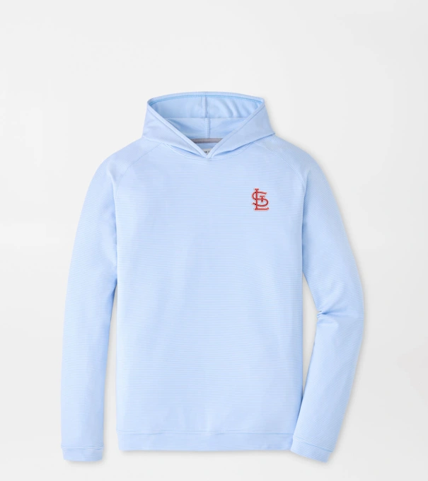 St. Louis Cardinals Pine Sugar Stripe Performance Hoodie in Cottage Blue