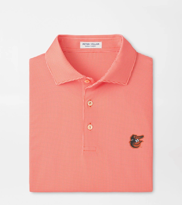 Baltimore Orioles Border Performance Jersey Polo in Orange6