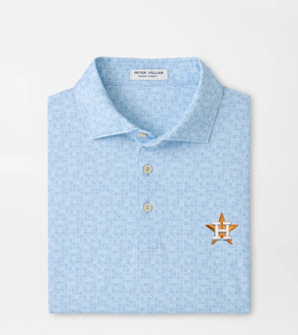 Houston Astros Bases Loaded Performance Jersey Polo in PALE BLUE