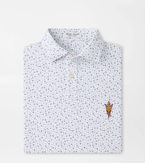 Arizona State Buzzer Beater Youth Performance Jersey Polo in White
