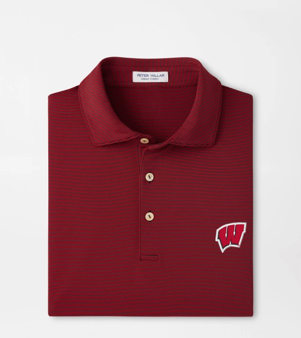 Wisconsin Jubilee Performance Jersey Polo in Black / Red3