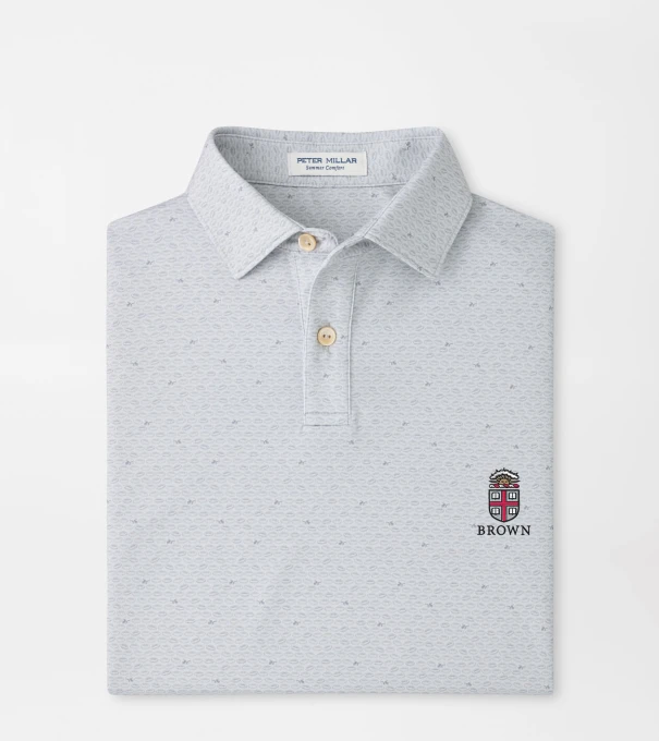 Brown University On The Ball Youth Performance Jersey Polo in British Grey