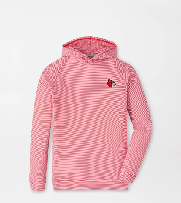 Louisville Pine Youth Sugar Stripe Performance Hoodie in Red3
