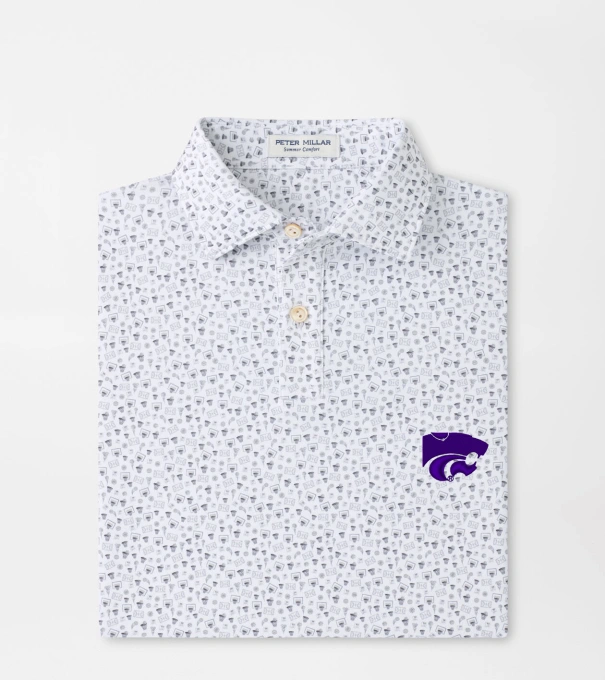 Kansas State Buzzer Beater Youth Performance Jersey Polo in White