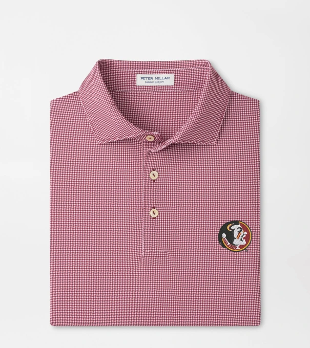 Florida State Vault Border Performance Jersey Polo in Maroon2