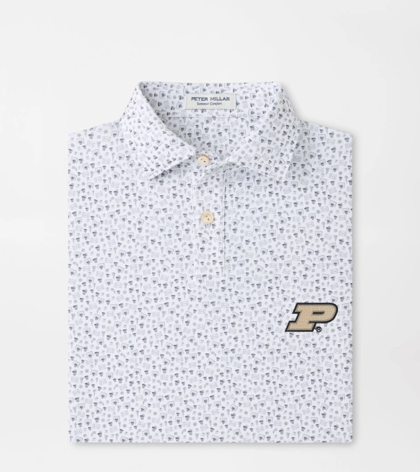 Purdue Buzzer Beater Youth Performance Jersey Polo in White