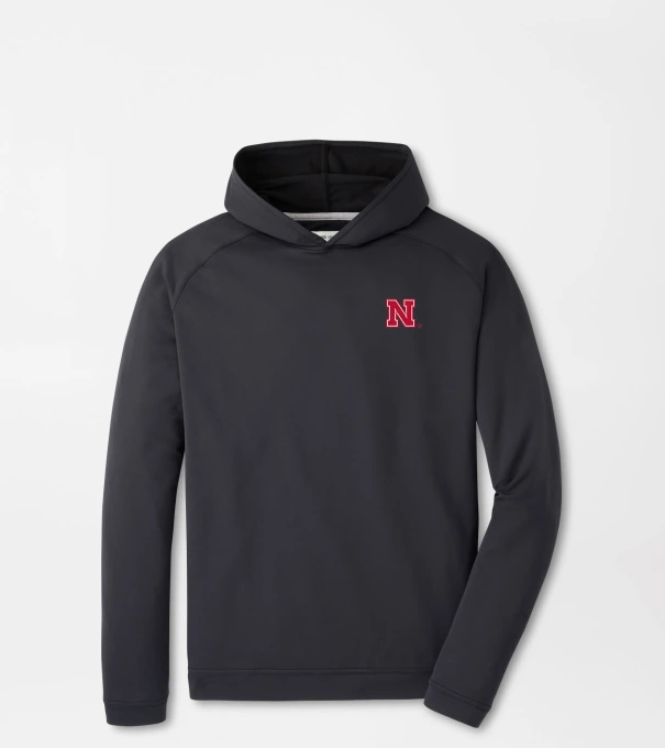 Nebraska Pine Performance Hoodie in Black