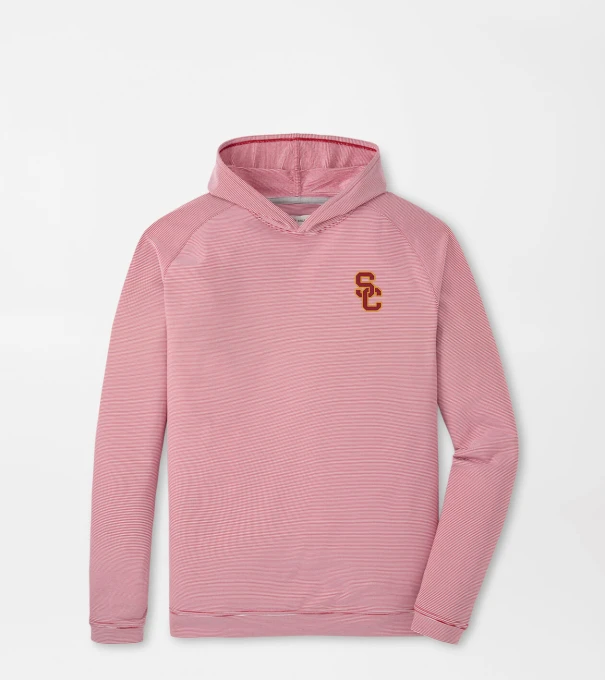 USC Pine Sugar Stripe Performance Hoodie in Crimson1