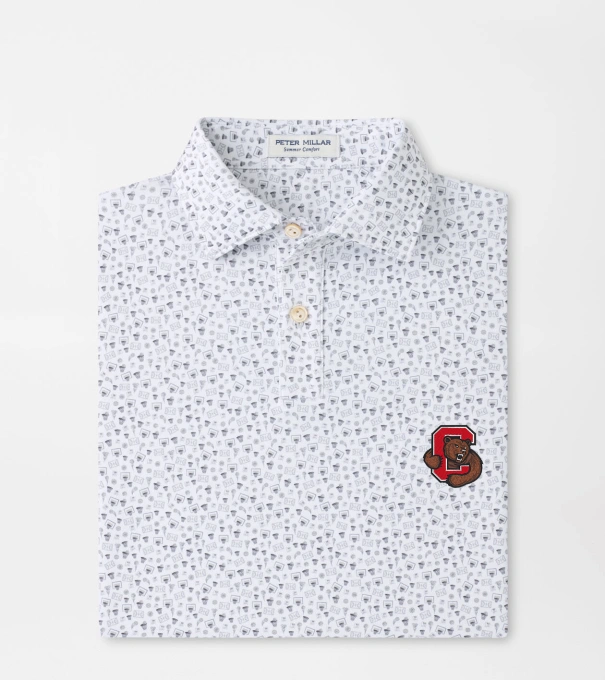 Cornell Buzzer Beater Youth Performance Jersey Polo in White